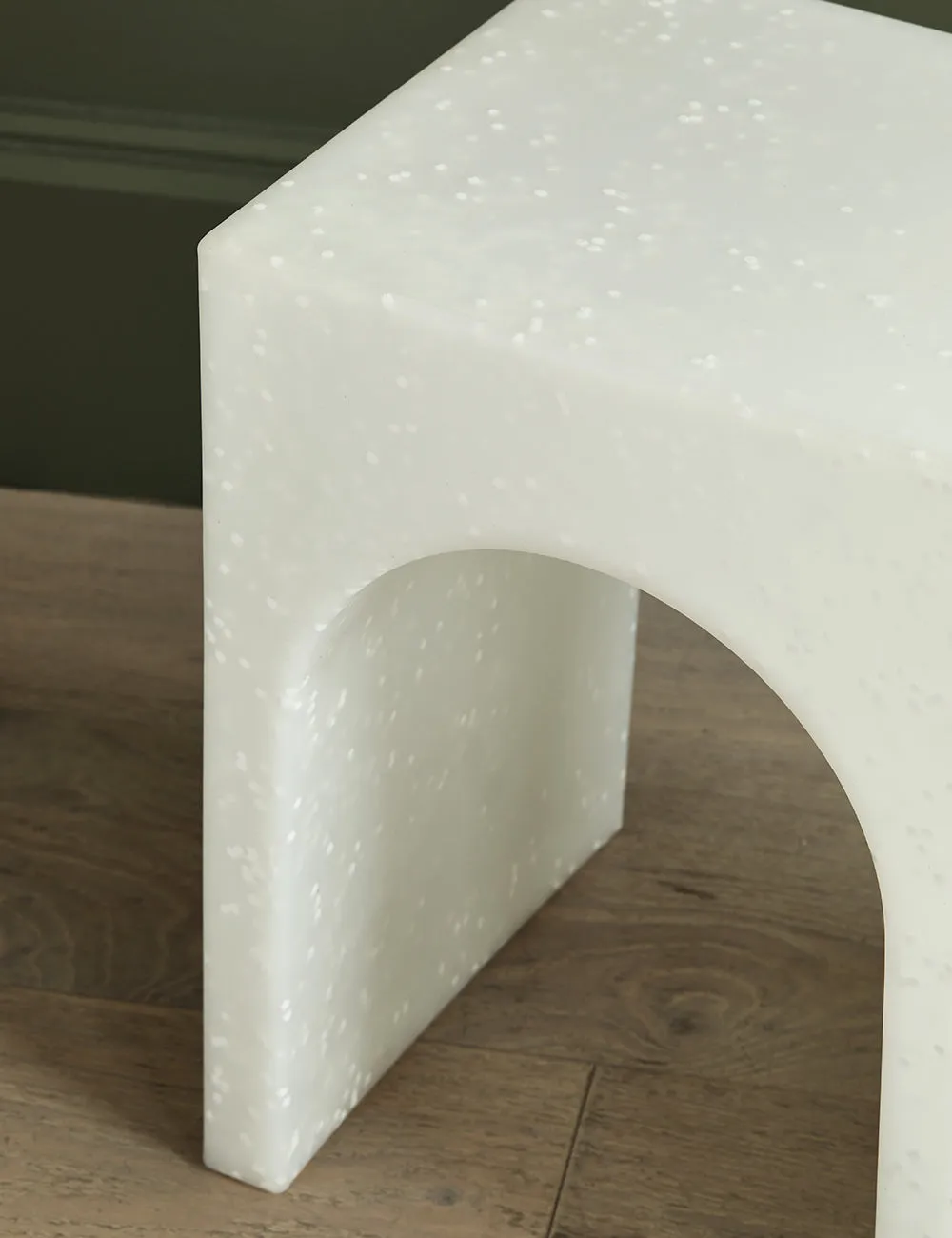White Arched Side Table