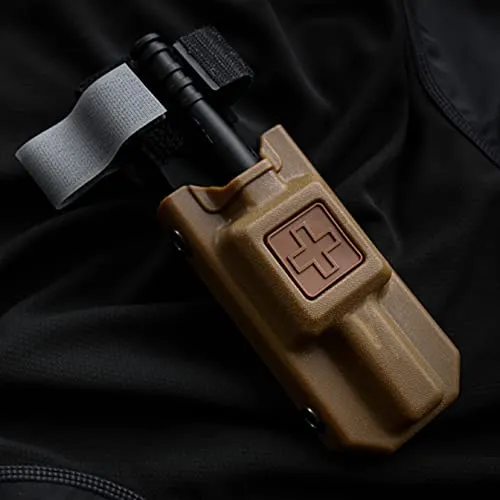 WOLF TACTICAL Molle Tourniquet Holder for Duty Belt – TQ Holder for CAT Tourniquets – Rigid Case Holster for Law Enforcement, Police Belt Tourniquets