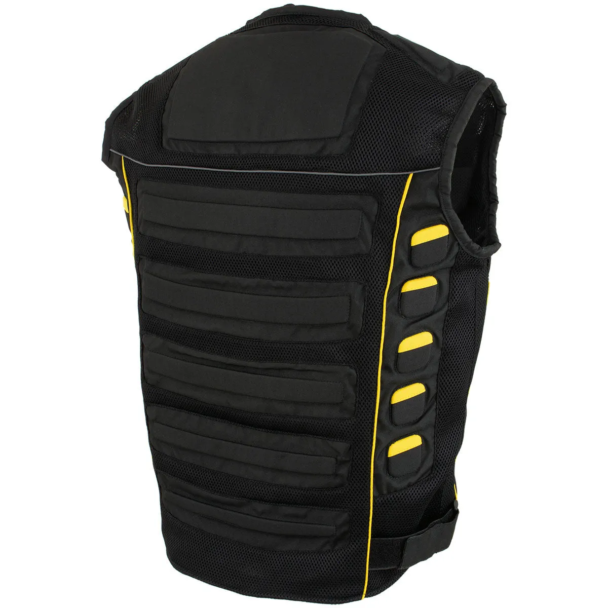 Xelement CF244 Men's 'Delta' Black Padded Tri-Tex Fabric and Mesh Vest