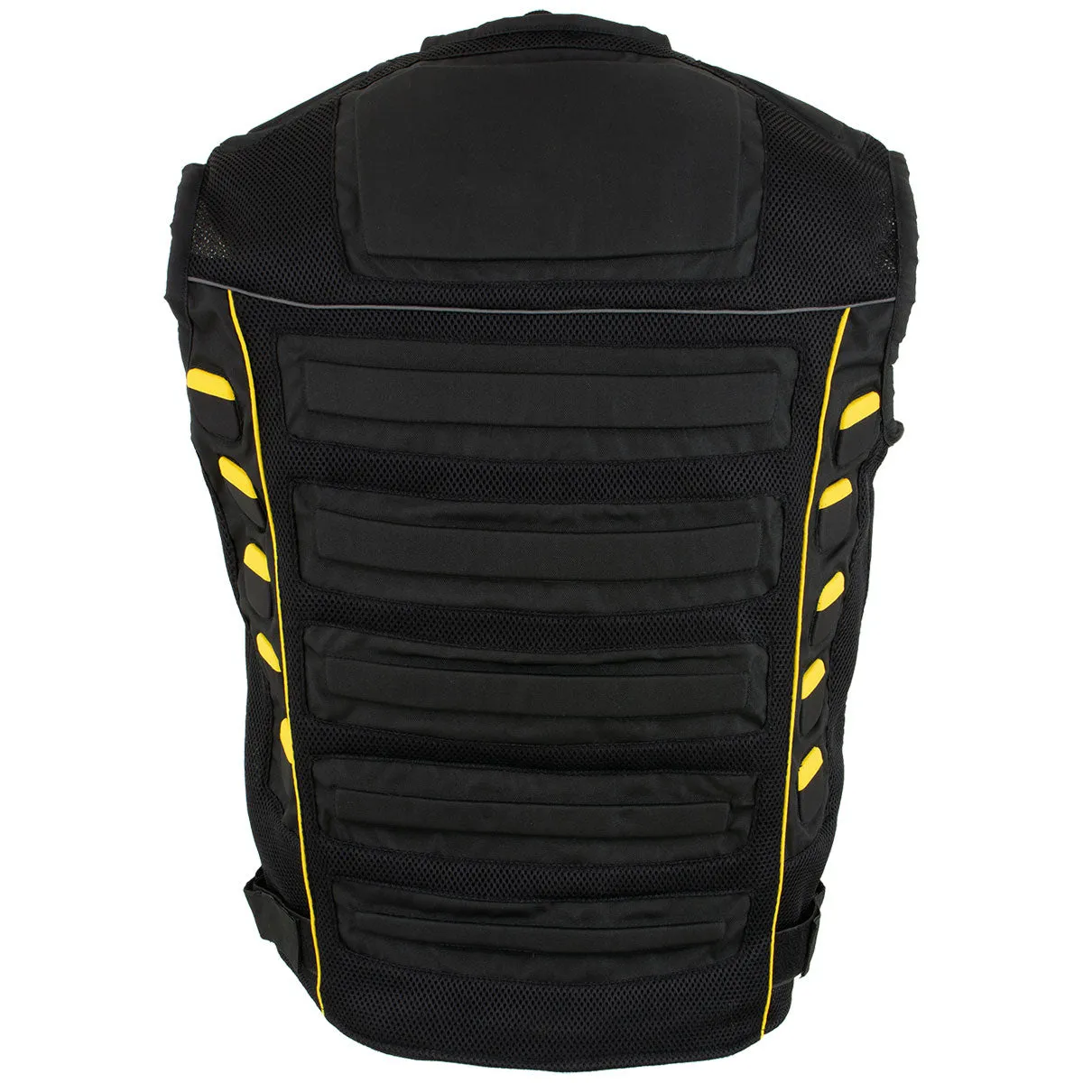 Xelement CF244 Men's 'Delta' Black Padded Tri-Tex Fabric and Mesh Vest