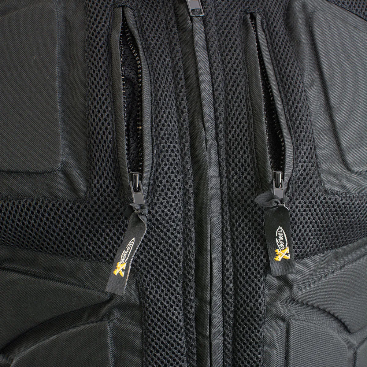 Xelement CF244 Men's 'Delta' Black Padded Tri-Tex Fabric and Mesh Vest